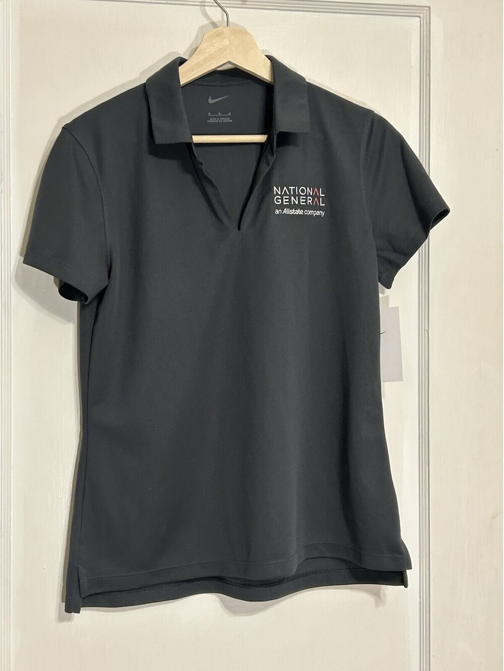 National General Insurance Nike Golf Polo Shirt Women’s M Dri-Fit Embroidered